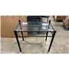 Image 1 : METAL GLASSTOP SIDE TABLE