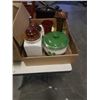 Image 2 : SOUP TUREEN, 2 CANNISTERS, GLASS VASES, PUNCH BOWLS