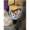 Image 2 : BOX OF ESTATE GOODS, GLASS DOME PICTURE, STUFFED BEARS, PICTURE FRAMES