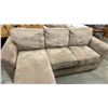 Image 2 : BEIGE MICROFIBER SOFA WITH CHAISE