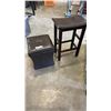 Image 1 : LEATHER STOOL AND STORAGE OTTOMAN