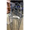 Image 8 : METAL RACK, CANDLE STAND AND WICKER BASKETS