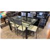 Image 2 : GLASSTOP DINING TABLE AND 6 CHAIRS