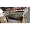 Image 1 : METAL BASE COFFEE TABLE AND SMALL BLACK 2 TIER SIDE TABLE