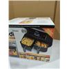 Image 3 : NINJA FOODI 2 BASKET AIR FRYER - TESTED WORKING - RETAIL $189