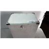 Image 2 : ANTIQUE HARDSIDE LAUNDRY HAMPER WITH GLASS TOP