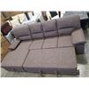 Image 10 : BRAND NEW GREY FABRIC 2 PC PULL OUT SLEEPER SECTIONAL W/ STORAGE CHAISE - RETAIL $2899, TALL PILLOW 