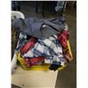 Image 3 : CRATE AND BIN OF DRESS AND CORDOROY PANTS AND SHIRTS