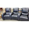 Image 3 : PALLISER 4 PIECE RECLINING THEATER SEATING WITH STORAGE AND CUP HOLDERS