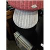 Image 3 : PINK AND WHITE WICKER MUSHROOM HAMPER