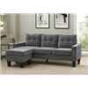 Image 1 : LINON ALTHEA DARK GREY SOFA CHAISE IN BOX, RETAIL $999