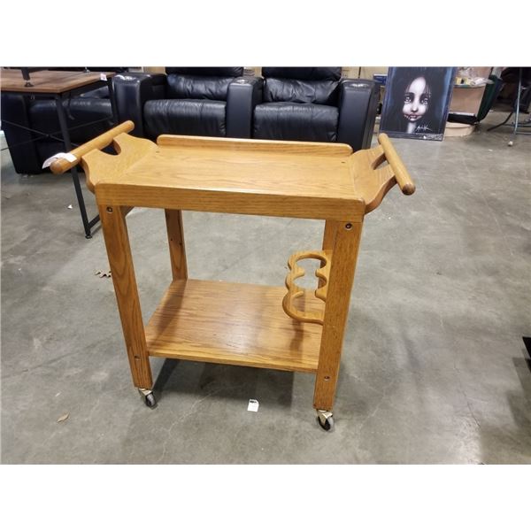 WOOD SERVING CART