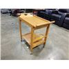 Image 2 : WOOD SERVING CART