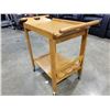 Image 3 : WOOD SERVING CART