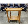 Image 4 : WOOD SERVING CART
