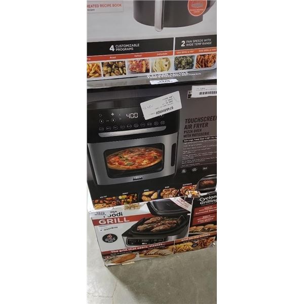 AS NEW BELLA PRO SERIES TOUCHSCREEN AIR FRYER PIZZA OVEN WITH ROTISSERIE - RETAIL $289