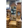 Image 2 : VINTAGE HIGHLY CARVED VANITY DESK WITH BEVELLED MIRROR