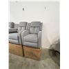 Image 3 : BRAND NEW HILLSDALE 3PC GREY FABRIC RECLINING SOFA SET W/ CONSOLES - RETAIL $3899, CHAIR IS ROCKER, 