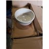 Image 2 : 3 CASES CAC GREENBRIAR BOWLS, PLATES AND PLATTERS - 3 DOZEN BOWLS AND PLATES, 1 DOZEN PLATTERS