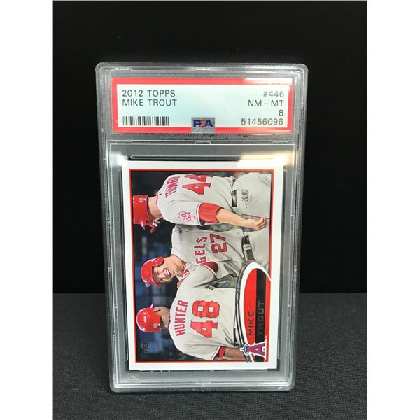2012 TOPPS MIKE TROUT ROOKIE CARD (PSA 8)