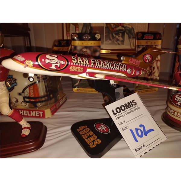 DIE CAST DANBURY MINT 49 ERS 727 JET ON STAND