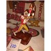 Image 1 : DANBURY MINT JERRY RICE CAST STATUE ON CHERRY WOOD