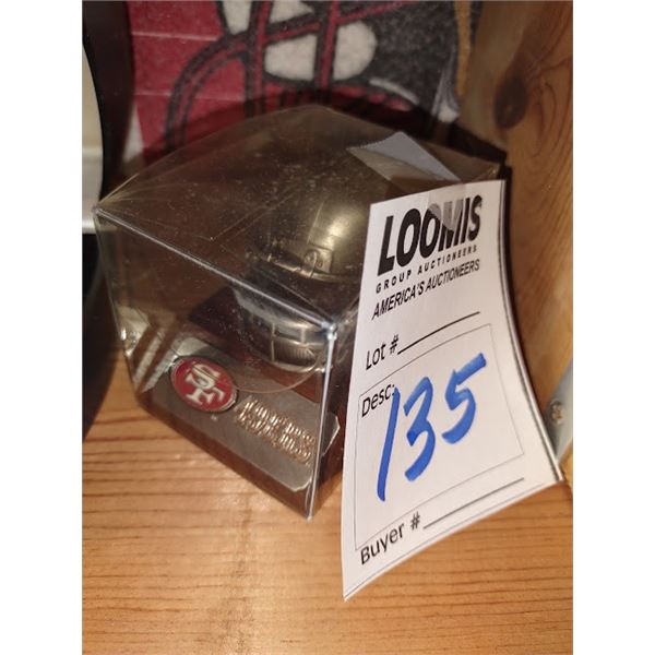 MINI  (LOOKS PEWTER ) 49ERS HELMET