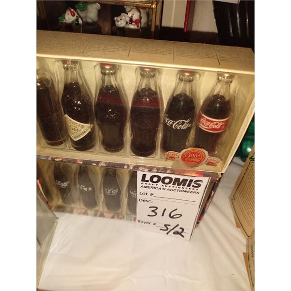 S/2 MINI COKE BOTTLES (W COKE, SEALED)
