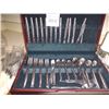 Image 1 : Large Formal Flatware Set w Wood Case & Extra Pcs