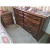 Image 1 : 5 PC SPC HVY WOOD BEDROOM SET WITH BRASS HARDWARE (GOOD CONDITION)