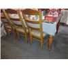 Image 1 : LIKE NEW SOLID PINE HARVEST STYLE DINING (GOODS ON TABLE NOT INCLUDED)
