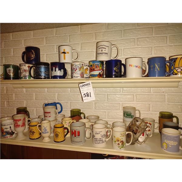 2 Shelves Of Destination and Collectors Mugs