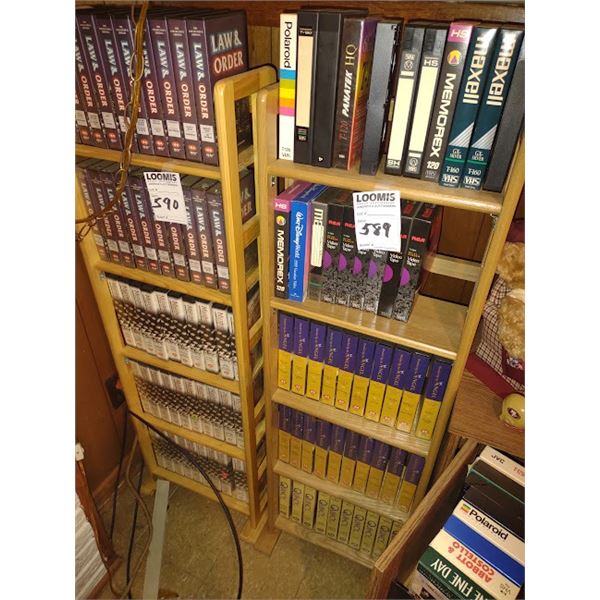 Oak Shelf and Books LOT