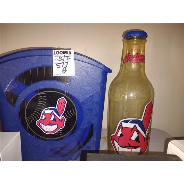 S/ Indians Container & large Bottle