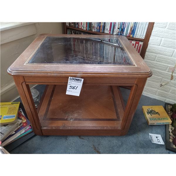 Glass top lamp tableS X 2