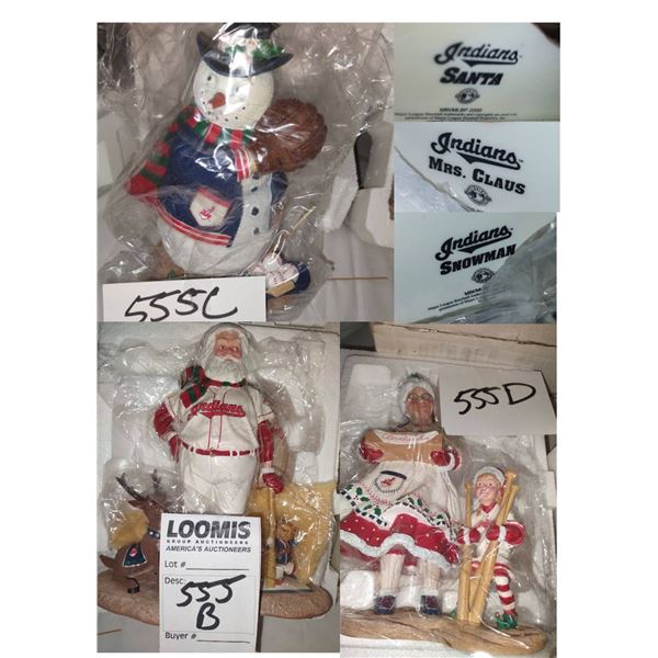 DANBURY MINT NEW SANTA / SNOWMAN/ MRS CLAUSE INDIANS