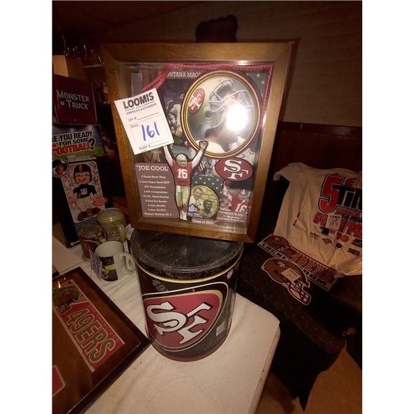 Joe Cool (Montana ) Class of 2000 Shadow Box & Vintage Tin Container