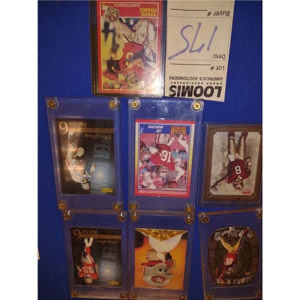 STEVE YOUNG SIGNED & VINTAGE 49ERS COLLECTORS CARDS LOT