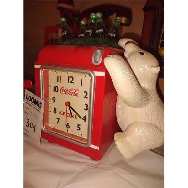 COCA COLA ICE COLD BEAR CLOCK