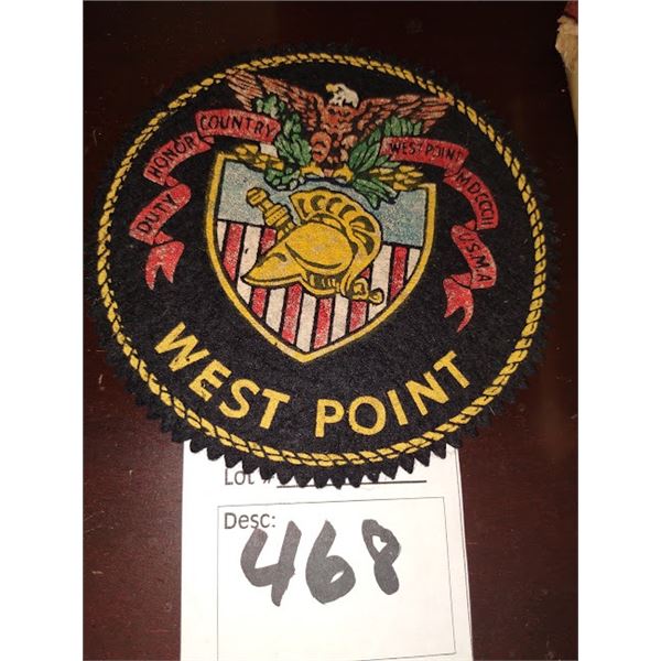 Large Vintage West Point Felt Patch