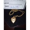 Image 1 : ANTIQUE HEART LOCKET (STAMPED 14k) W NECKLACE