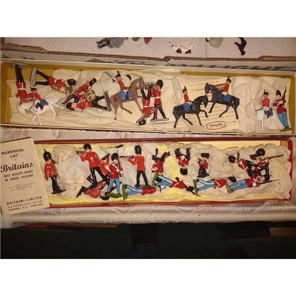 2 X Sets  of Antique Britains  Cast Iron Soldiers (Look New)