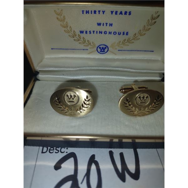 12K GF /STAMPED VINTAGE WESTINGHOUSE  CUFFLINKS