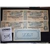 Image 1 : CONFEDERATE $10.00 BILLS X 5