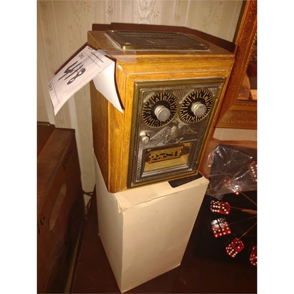 ANTIQUE LIMITED EDITION POST OFFICE LOCK BOXES (OAK & CAST)