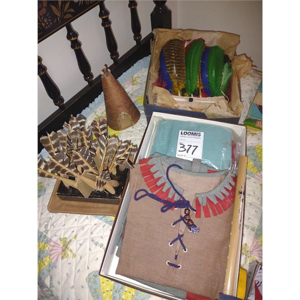 1950'S KIDS NATIVE AMERICAN OUTFIT (LIKE NEW )