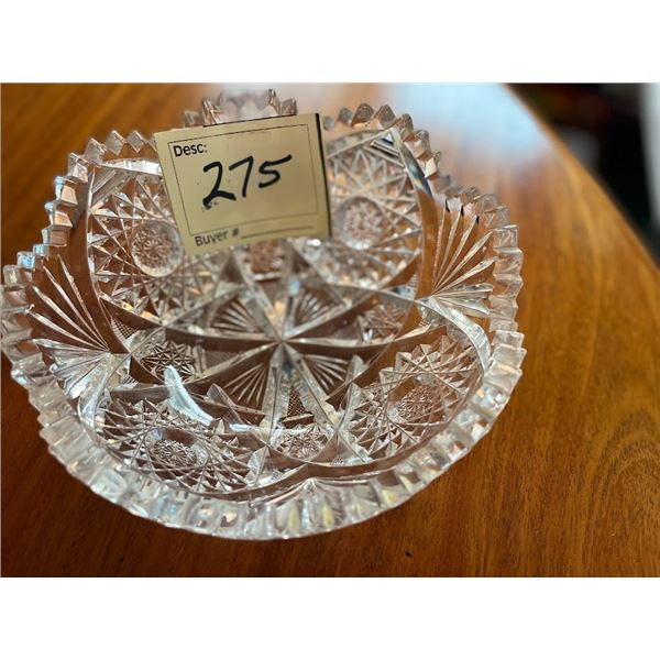 ANTIQUE 7" BRILLIANT CUT GLASS BOWL