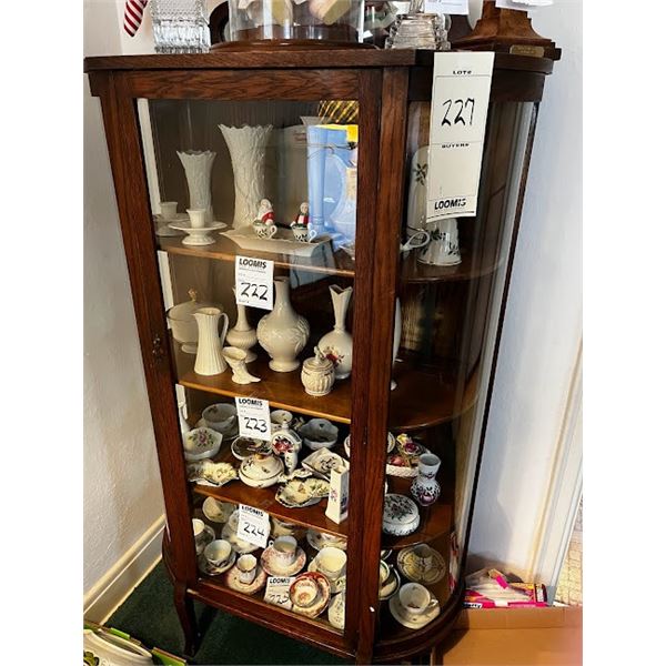 Antique Oak China with Mirror (Cabinet Only)