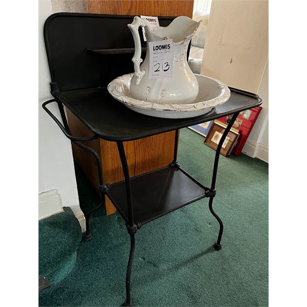 Rare Iron Pitcher & Bowl Stand ( Stand Only)