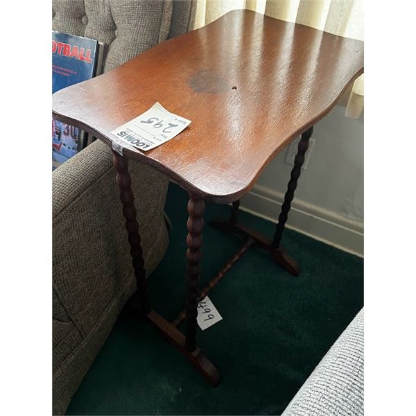 ANTIQUE TWISTED LEG TALL TABLE